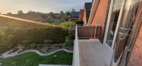 Ferienwohnung mit Kamin, Balkon, Boxspringbett, 3 Personen, See-und Waldnähe - Wifi