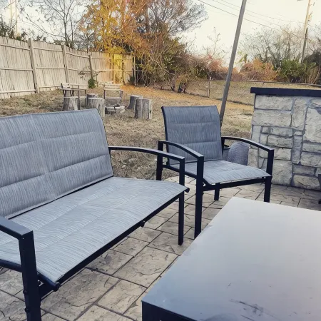 Near Kansas City Area Cottage with a Fire Pit! Comfy Beds and a Stocked Kitchen.
