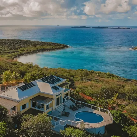 Home with panoramic views with access to private beach!