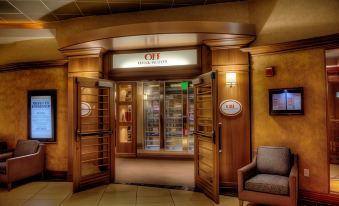 "an entrance to a hotel with wooden doors and a sign that reads "" santa monica hotel "" above it" at Isle Casino Hotel Waterloo