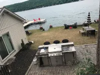 You’ve Found Paradise With this  Spacious Log Cabin on Keuka Lake - - balcony