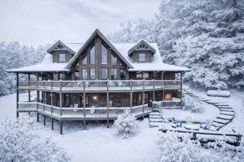 Panoramic Views~ Jacuzzi ~ Game Room ~ Firepit Table ~ Big Kitchen ~SkyHighLodge - balcony