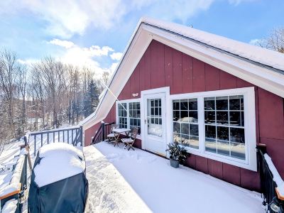 Sunny Alpine Suite • Walk to Lake • Private Deck • Yard and Gardens w/Fire Pit