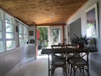 Cozy Cabin with 165 Ft Beach and Wood-Fired Hot Tub! Center of Flx Wine Country!