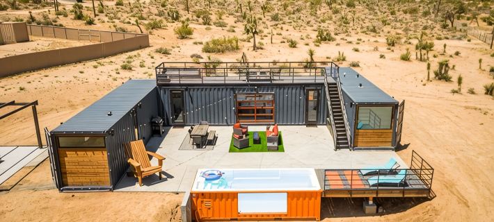 Box on the Rox Container Home + Heated Pool Hotels in Joshua Tree