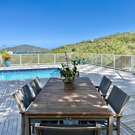 Minutes from Magens Bay, gated property, large pool & outdoor entertainment area