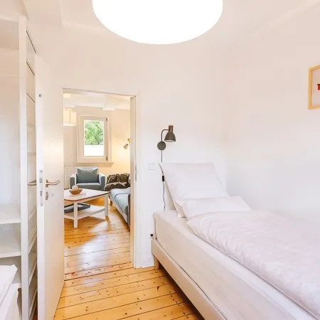 Modern apartment in a half-timbered house in the city center