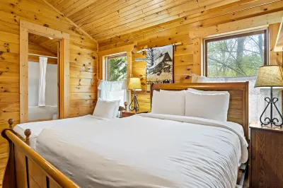 Cozy Fireplace and Scenic Porch Retreat - Charming Log Home