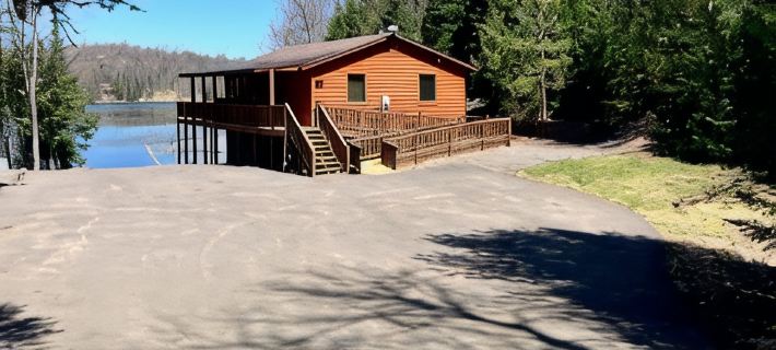 Beautiful, newly renovated log lakefront home, 3BD, 2 BA, high speed WiFi Hotels in Gogebic County