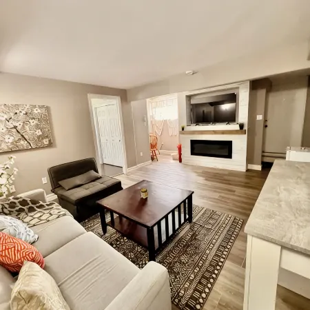 Private walkout basement apt with free parking spot.