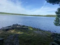 Charming Camp on Water's Edge---Canoe, Loons, Turkeys, Fish and an Eagle - Alphydda