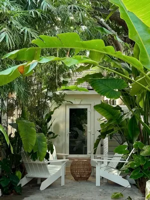Bamboo House: Charming Private Tropical Oasis in the Heart of the Village. - Wifi