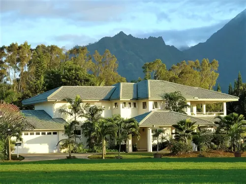 Mokihana House Kauai - 5-bedroom House with Mountain Views, Pool, Tennis and AC - Bergblick