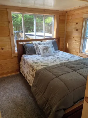 Escape to a 2 Cabin Waterfront Property on George's Pond, Franklin