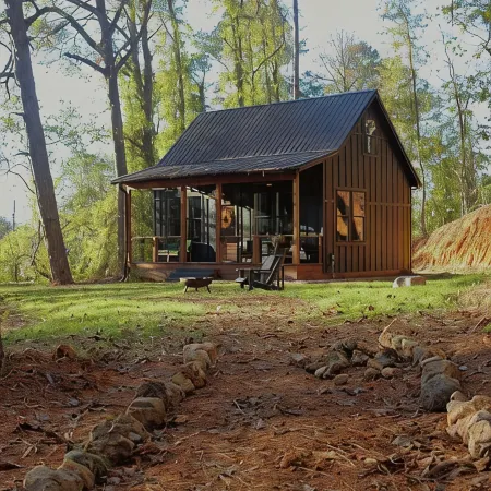 Hidden Springs Cottage, Rome, GA, King Loft Bedroom, Private Lake Access