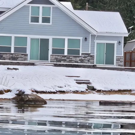 Waterfront house on Priest Lake with private lake frontage.