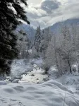 Vintage A-frame Cabin with Private River and Scenic Views - Alphydda