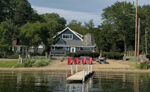 Lakefront Retreat w/ Private Beach, Pier, Game Room & Sleeps 14 - 3-Star
