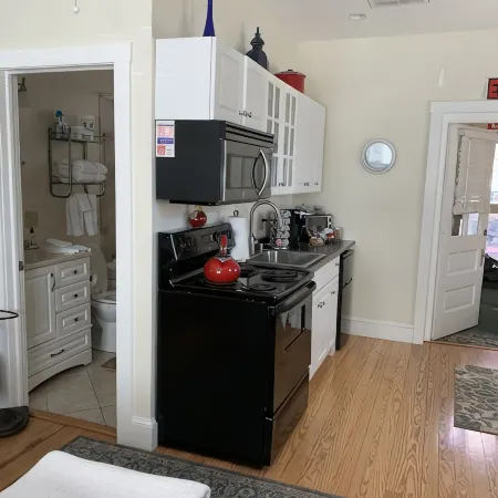 Brookside Cottage is a beautiful open concept doll house stay for two.
