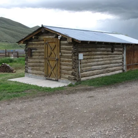 Cozy rustic cabin on Little Sheep Creek at foot of Lima Peaks