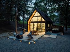 Lux A-Frame w/ Hot Tub, Fire Pit, Kayaks & Views
