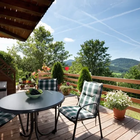 Ferienwohnung Panoramablick 2Südhanglage Mit Terrasse.Bodenmais,Arber Region
