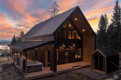 Modern Luxe Cabin w/ Sauna, Hot Tub, and Lake Views
