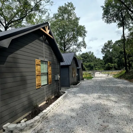 Griffen Mill Properties Cabin #8 by Waterfall in Salem Al  with WiFi, AC