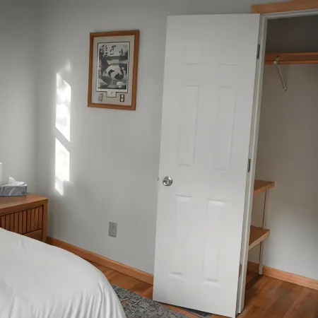 Remodeled home in the woods, just past city limits. With horse pasture nearby!