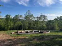 Cowboy Cabin is a quiet place to camp in the woods with the amenities of home.