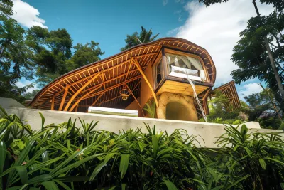 Bambootel Sawah View Hotel dekat Telaga Surya