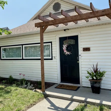 Cute remodeled 2 bedroom with office, long drive way, and 75” TV.