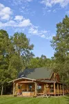 Private Log Cabin with Hot Tub and Mountain Views on 14 Acres, Pet Friendly!
