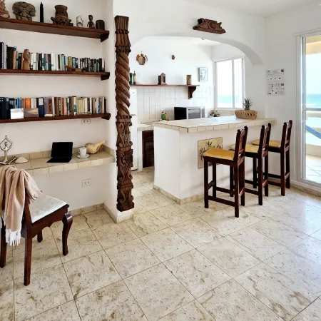 Penthouse-Balcony w Hammock, Direct Ocean View, Half Moon Bay, Akumal