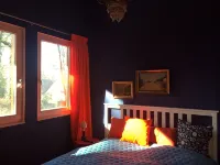 beautiful wooden house with exclusive furnishings and panoramic windows on Schwielowsee - balcony
