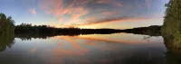 Family  friendly lakefront property on large wilderness estate with sandy beach