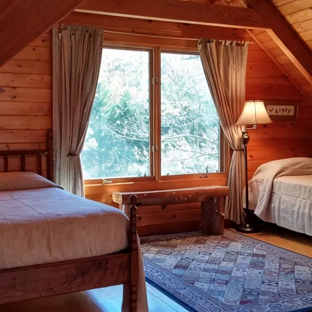 Private Equestrian Estate - Log Cabin Ovrlooking Pond, Stream & Waterfall