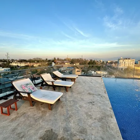 200 METERS FROM THE BEACH, INFINITY POOL, APARTMENT 2 BEDROOMS 2 BATHROOMS