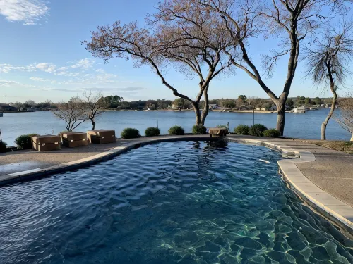 Lakefront property with pool and lighthouse with amazing views of the lake, .