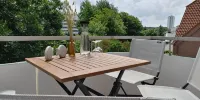 Cozy apartment "Flunder" with balcony and view of the greenery - 2-Star