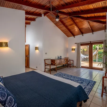 Spacious 3-Bedroom Villa. with a pool, rancho- STEPS away from Langosta Beach.
