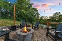 Views! Lux A-Frame w/ Private Hot Tub and Fire Pit. King Beds! - 4-Star