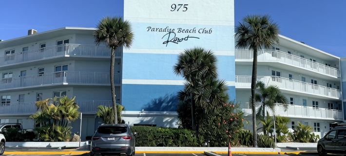 Direct Oceanfront Corner Condo-10 ft to Beach- Fabulous Views -Heated Pool Hotels in Satellite Beach