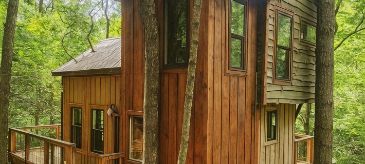 Al's Nest: Secluded Treehouse Overlooking Creek Hotels in Lumpkin County