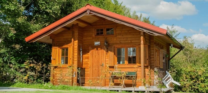 Gemütliches Blockhaus auf Schönem Campingplatz 메데바흐 호텔