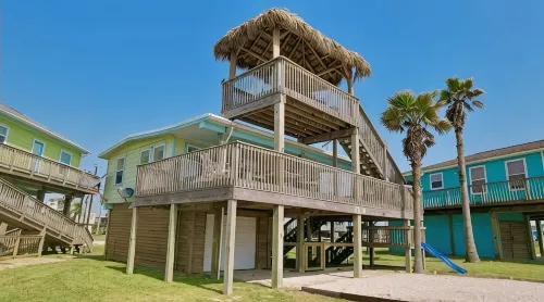 La Palapa whole house at pedestrian beach! Surfside Beach Texas! - 비치