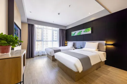 โรงแรมชางกี้คอฟฟี่สไตล์ (ไช่หงเฉิง สนามบินจงชวน หลานโจว) - ที่มีฟิตเนส