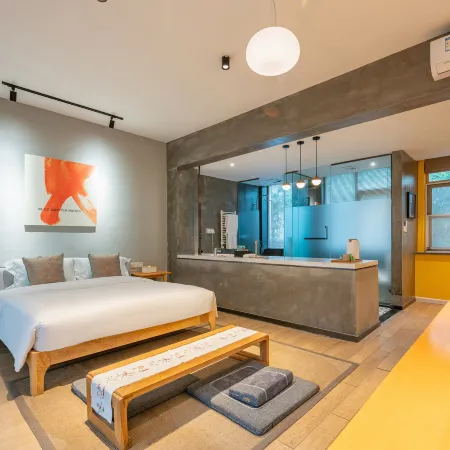 Huasu Boutique Hostel Hotéis em Mianzhu