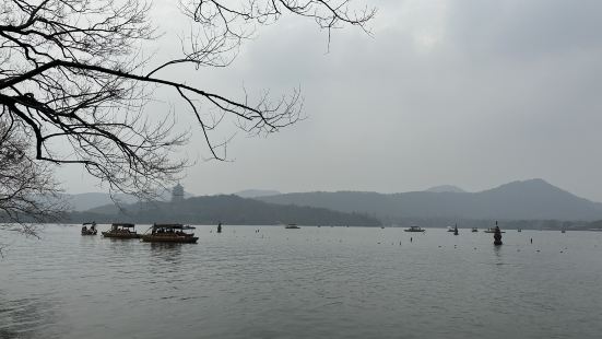 如果没有来过杭州西湖的小伙伴可以去乘个船上个岛，现在冬天，岛