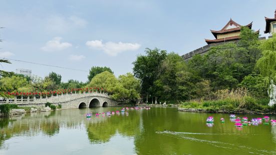 范公亭公园面积非常大，园内风景优美，绿树成荫。除了景美，历史